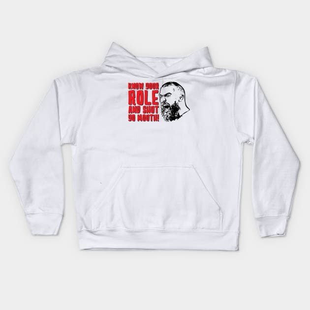 KC Chiefs Travis Kelce - Know Your Role Kids Hoodie by fineaswine